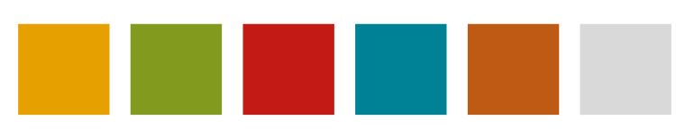 Verwendete Farbpalette des Projekts